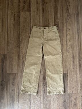 Madewell Emmett Pocket wide leg khaki pant size 27